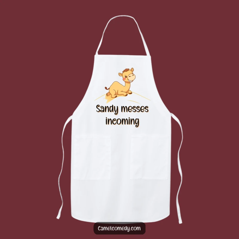 Funny Kawaii Camel Kitchen Apron - Hilarious Dune Sliding Chef Gear
