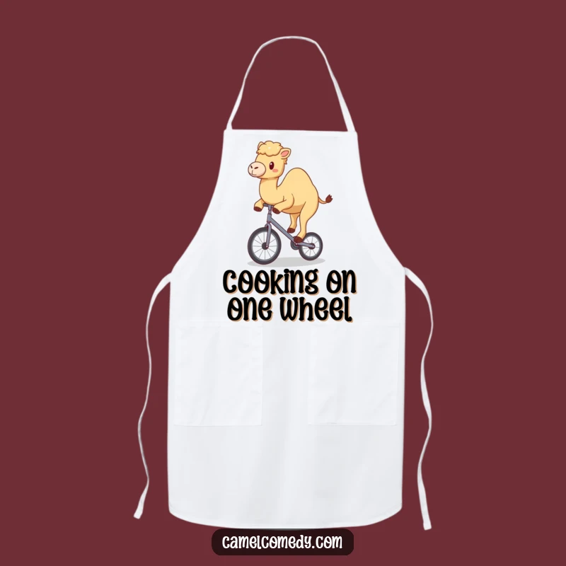 Funny Kawaii Camel Unicycle Apron - Hilarious Circus Chef Gear