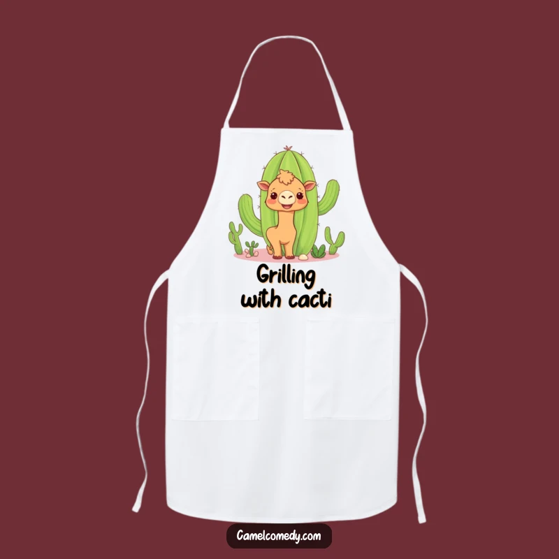 Funny Camel Cactus Apron: Curious Chef for Hilarious Kitchen Adventures