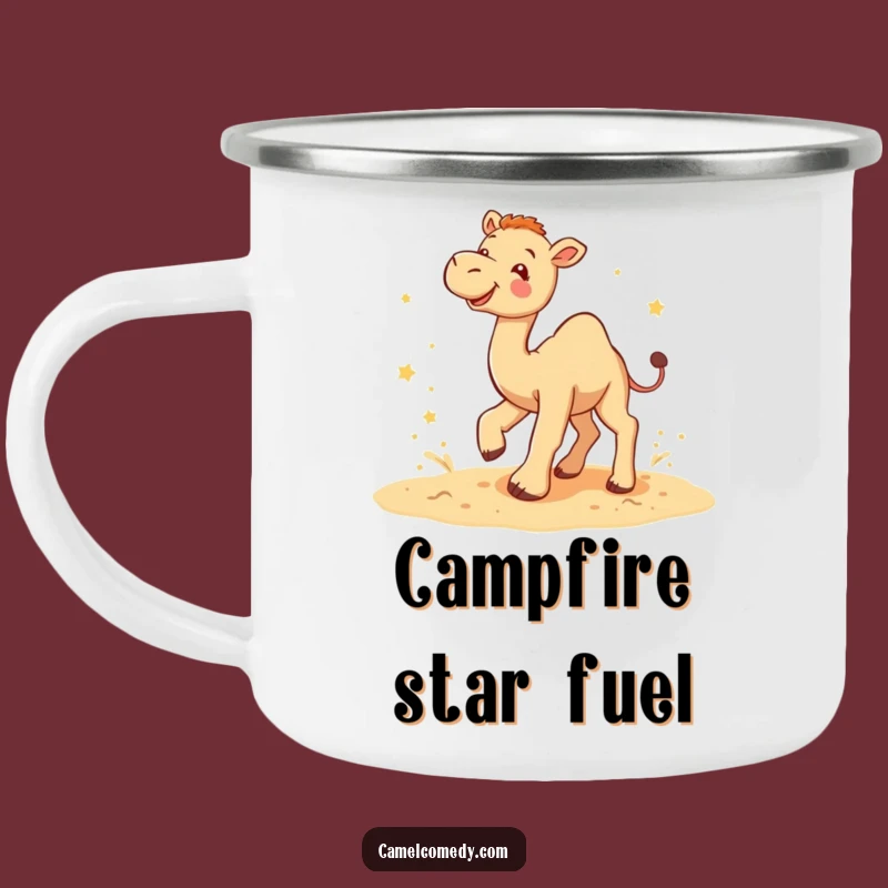 Funny Camel Star Kicker Camping Mug: Playful Adventure Buddy for Sips