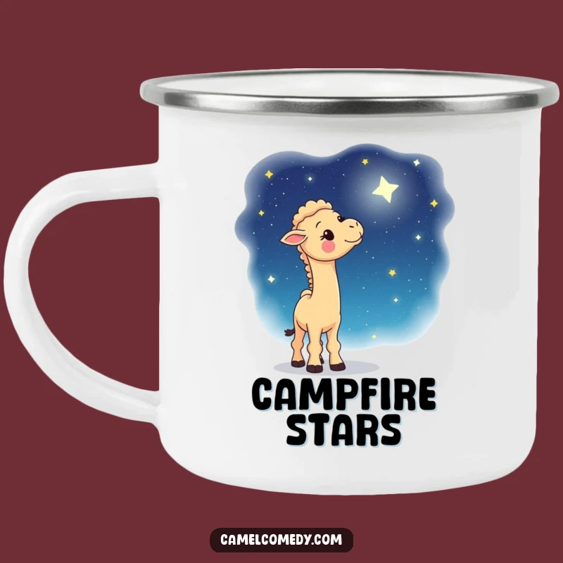 Funny Whimsical Camel Camping Mug: Starry Night Cup, Gift