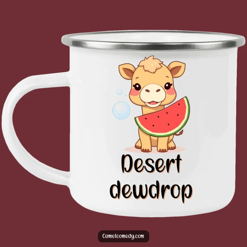 Funny Camel Watermelon Bubble Camping Mug - Adventure with a Smile!