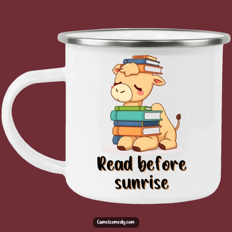Funny Camel Book Camping Mug - Study on the Go, Great Funny Gift!