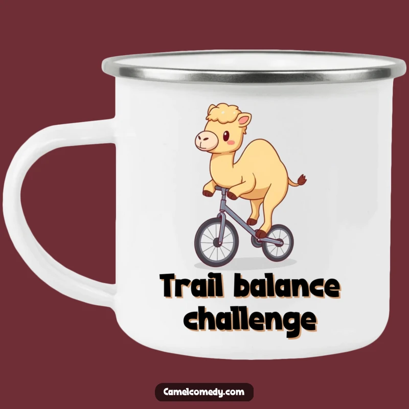 Funny Kawaii Camel Unicycle Camping Mug - Hilarious Circus Adventure Cup