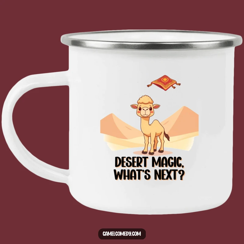 Funny Surprised Camel Camping Mug: Whimsical Drinkware for Desert Adventures
