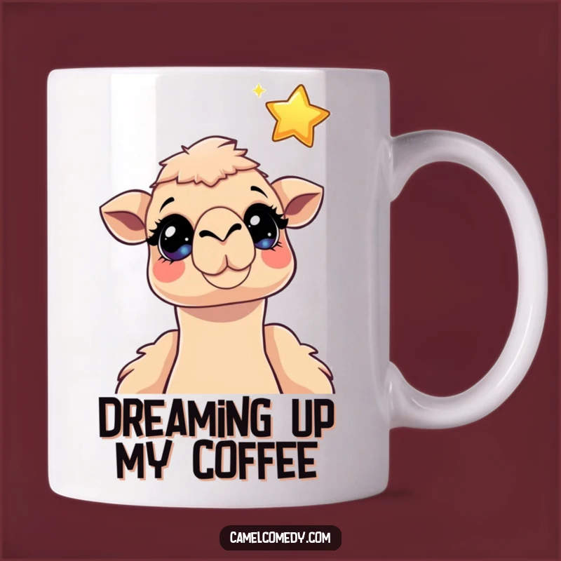 Funny Camel Starry Eyes Mug: Hilarious Dreamer Gift for Optimists