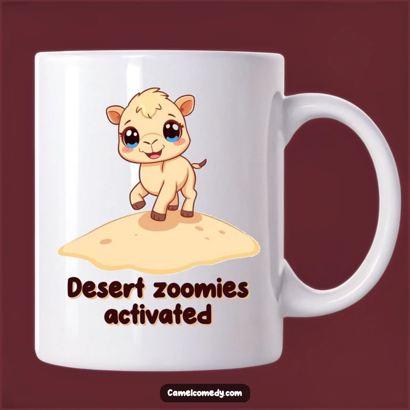 Funny Camel Dune Hopper Mug: Adorable Tiny Camel Bouncing for a Hilarious Gift
