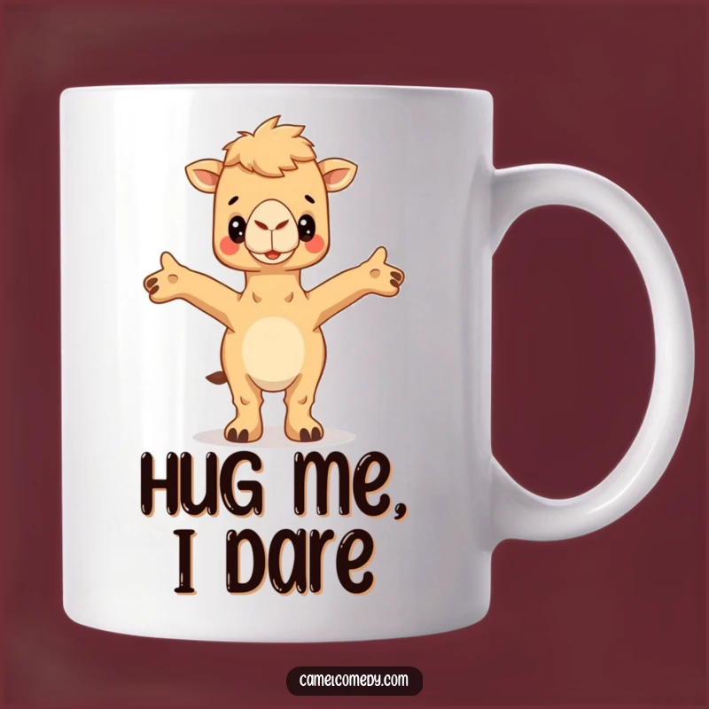 Funny Hugging Camel Mug - Open Arms Design, Perfect Gift for Warm Affection