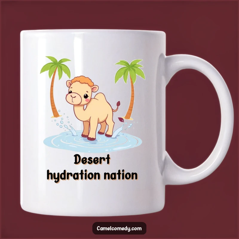 Funny Kawaii Camel Oasis Mug - Playful Desert Humor, Perfect Funny Gift!