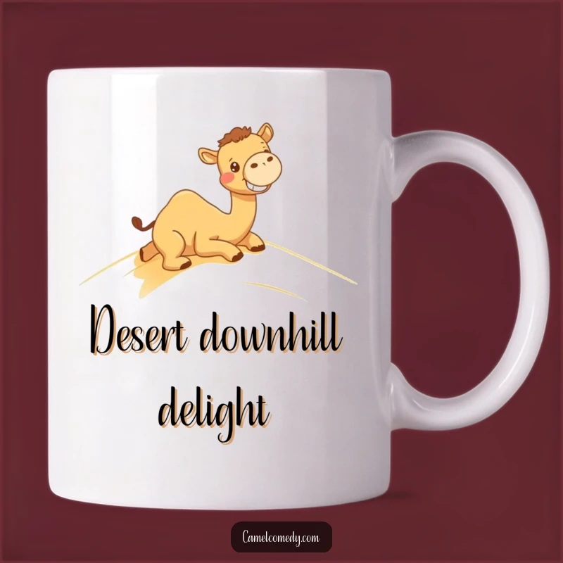 Funny Kawaii Camel Sand Dune Slide Mug - Hilarious Desert Adventure Gift