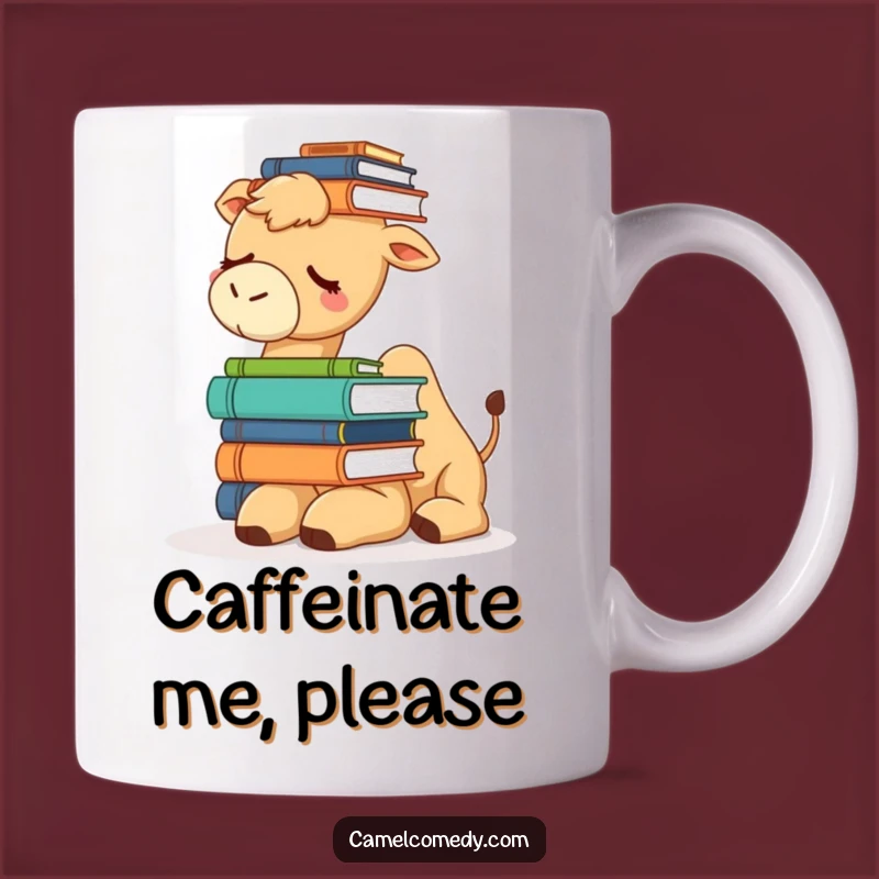 Funny Sleepy Camel Book Balance Mug - Hilarious Study Buddy, Perfect Funny Gift!