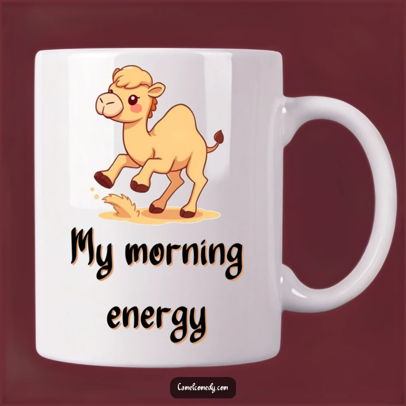 Funny Kawaii Camel Mug: Sand-Kicking Camel, Perfect Humorous Gift for Desert Lovers