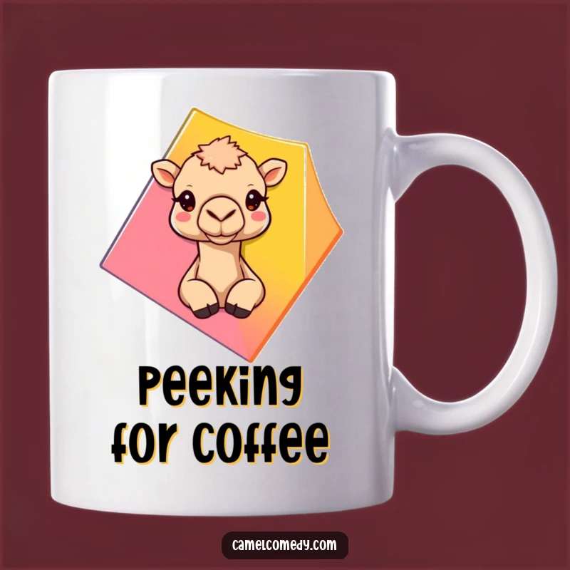 Funny Peeking Camel Mug - Curious Camel Surprise Gift for Humor Lovers
