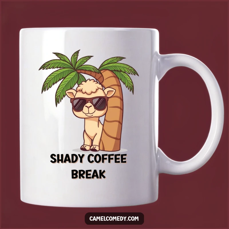 Funny Kawaii Camel Palm Tree Mug - Hilarious Tropical Hideaway Gift