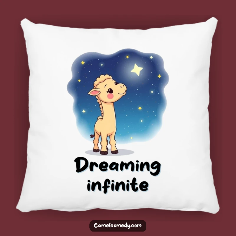 Funny Whimsical Camel Pillow: Soft Starry Gazer Cushion, Gift