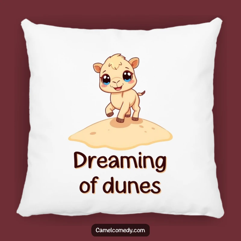Funny Camel Pillow: Cozy Tiny Dune Bouncer for Hilarious Home Comforts