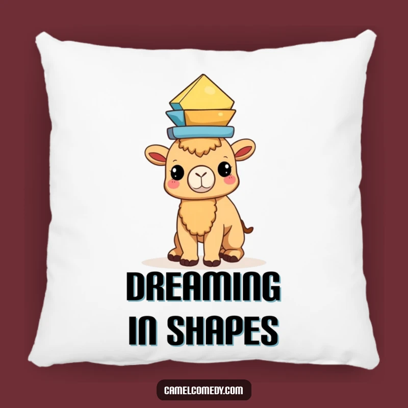 Funny Kawaii Camel Balancing Pillow - Huggable Geometry and Cozy Comfort!