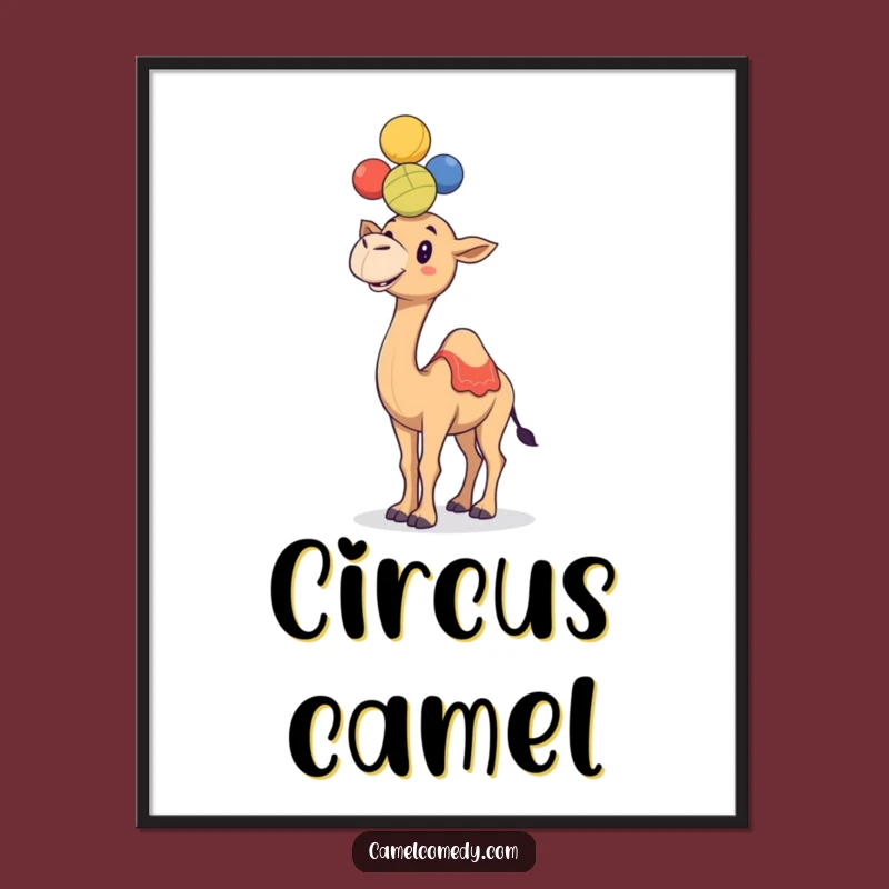 Funny Juggling Camel Digital Art - Humorous Camel Download for Gifts