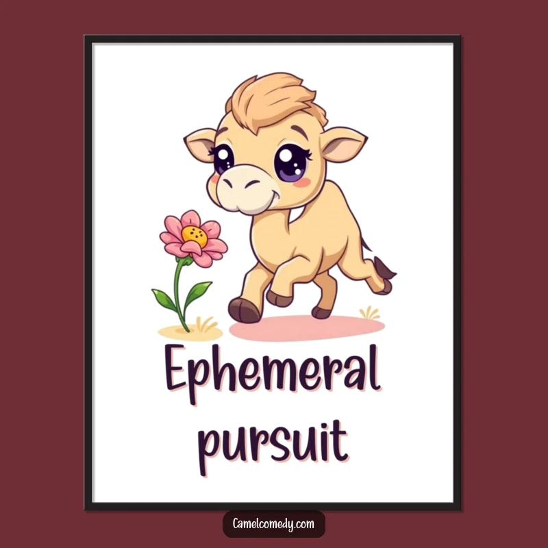Funny Chasing Camel Digital Art - Playful Camel Download for Gifts