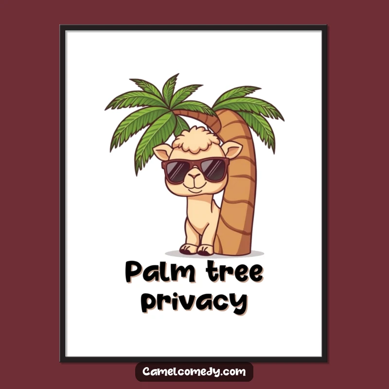 Funny Kawaii Camel Tropical Digital Art - Hilarious Island Hideaway Decor