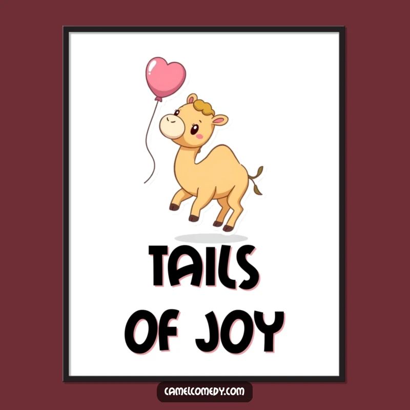Funny Camel Balloon Digital Art - Instant Whimsy & Joy, Unique Funny Gift!
