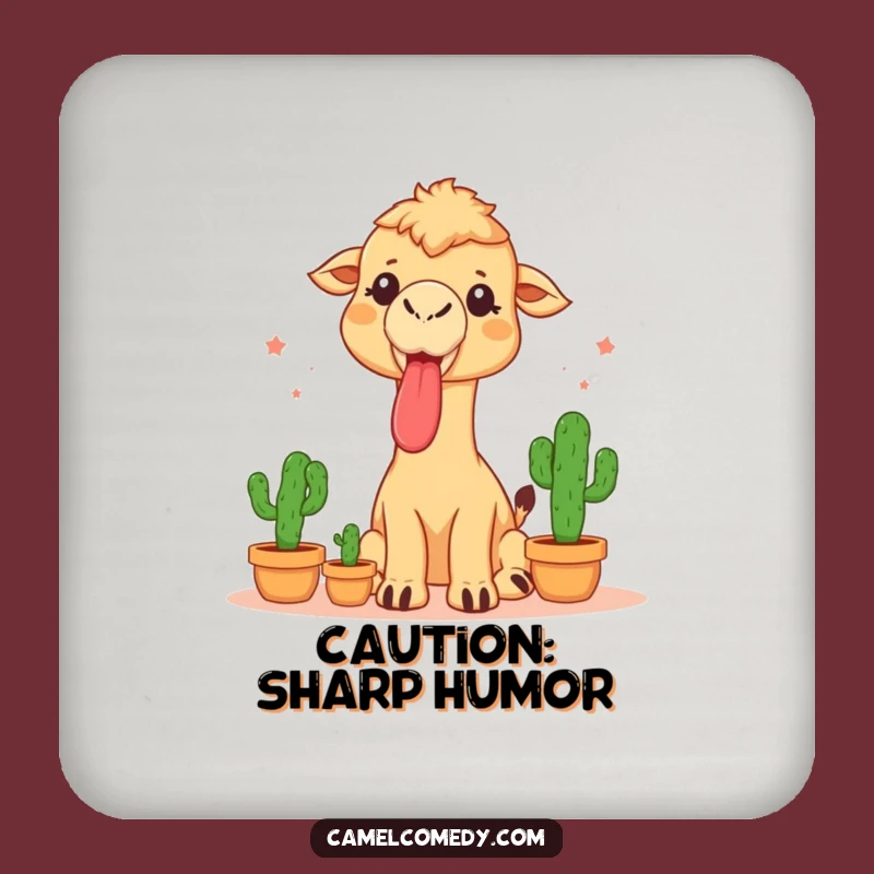 Funny Camel Cactus Juggling Coaster - Hilarious Desert Drink Protection Gift