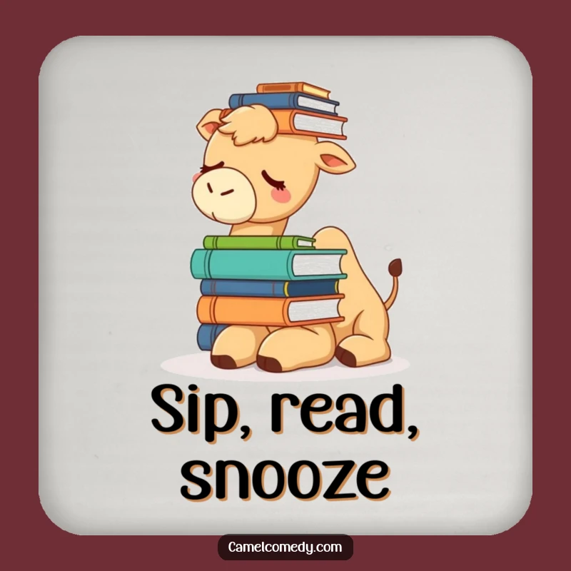 Funny Camel Book Coaster Set - Protect Surfaces with Humor, Perfect Funny Gift!