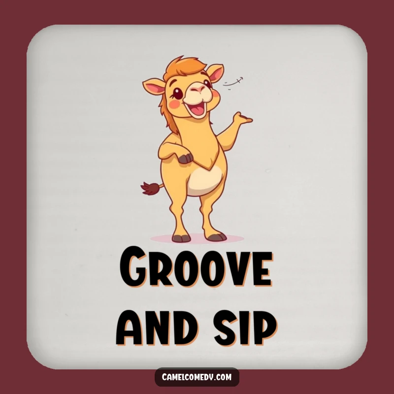 Funny Camel Dance Coaster - Protect Surfaces with Desert Fun!