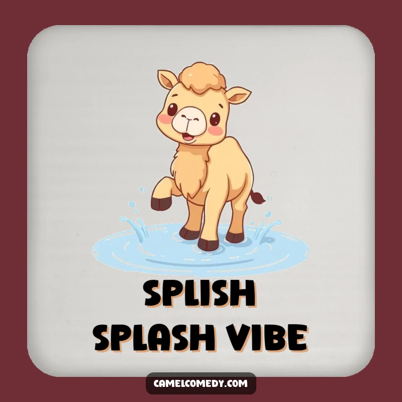Funny Camel Splash Coaster Set - Protect Furniture with Humor, Perfect Funny Gift!
