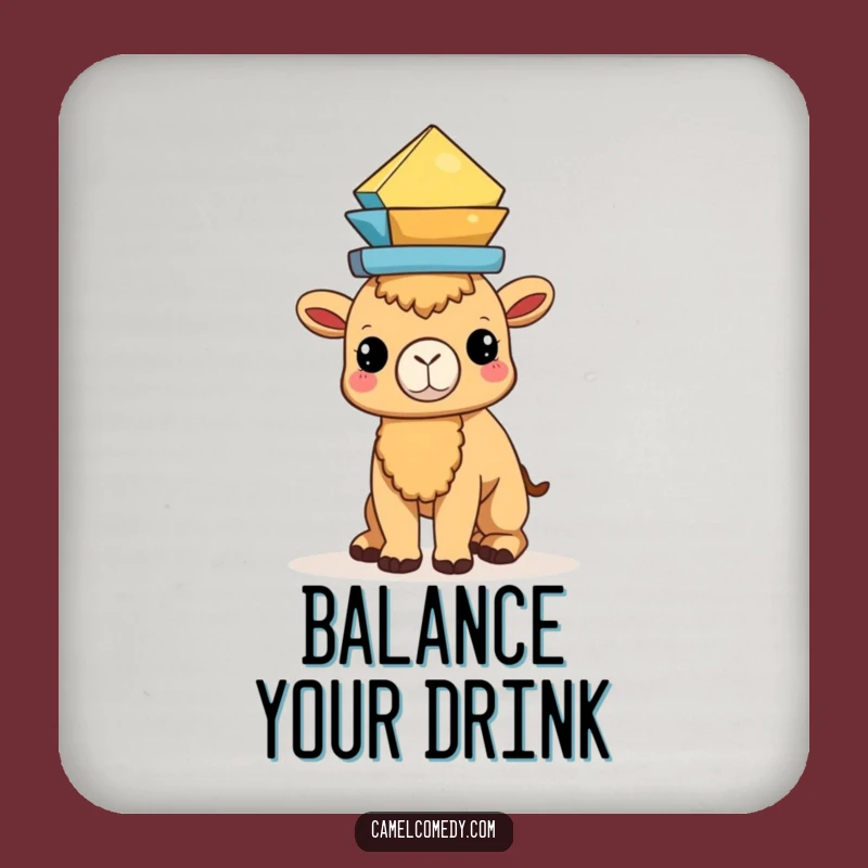 Funny Kawaii Camel Balancing Coasters - Protect Surfaces with Geometric Style!