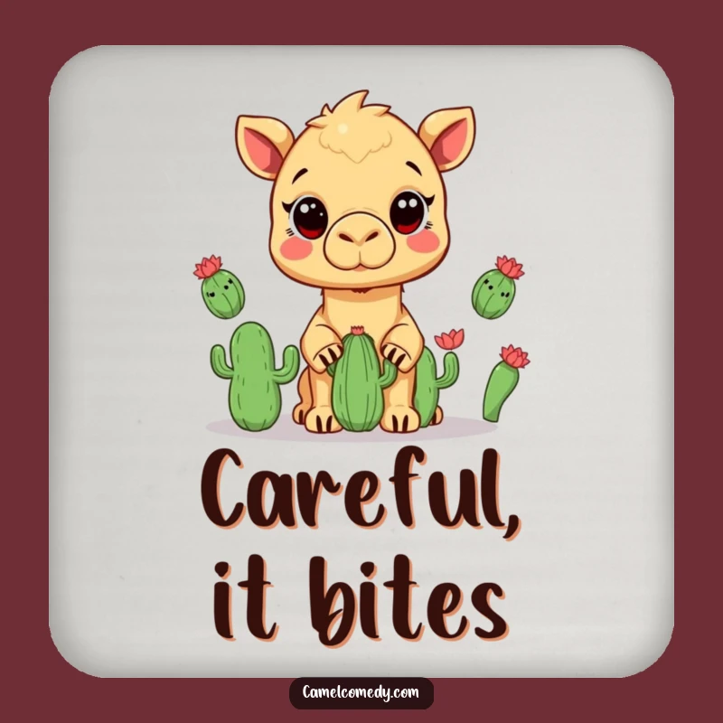Funny Kawaii Camel Cactus Juggling Coaster - Hilarious Drink Protection