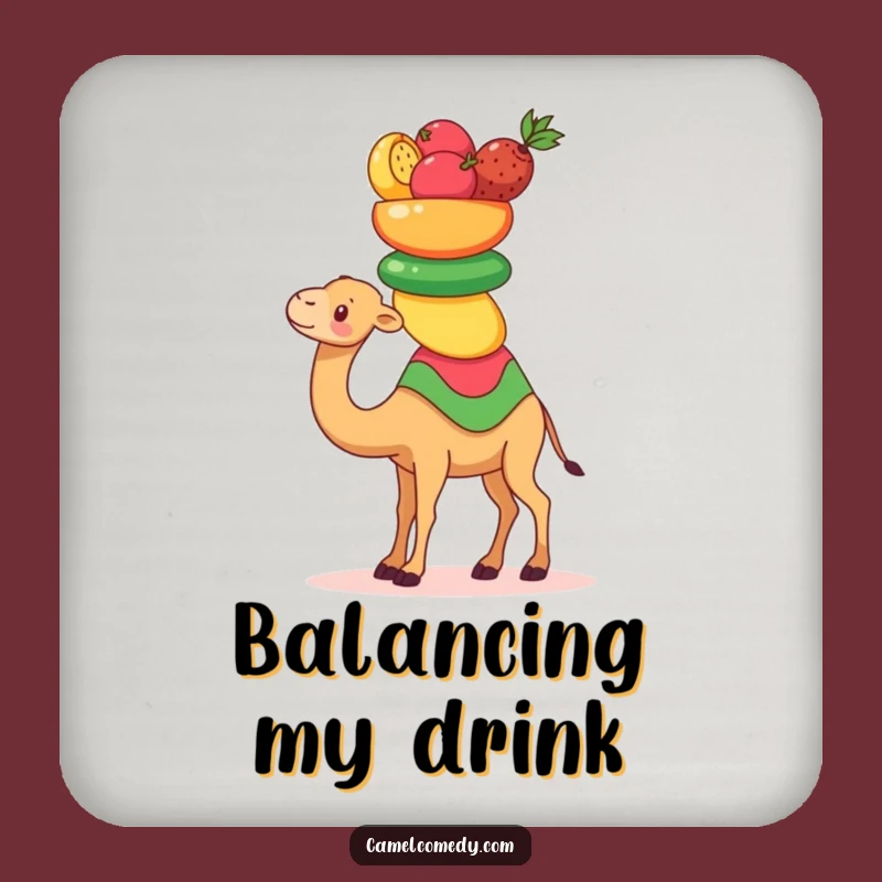 Funny Kawaii Camel Coaster: Fruit-Balancing Camel Drink Protector, Memorable Gift