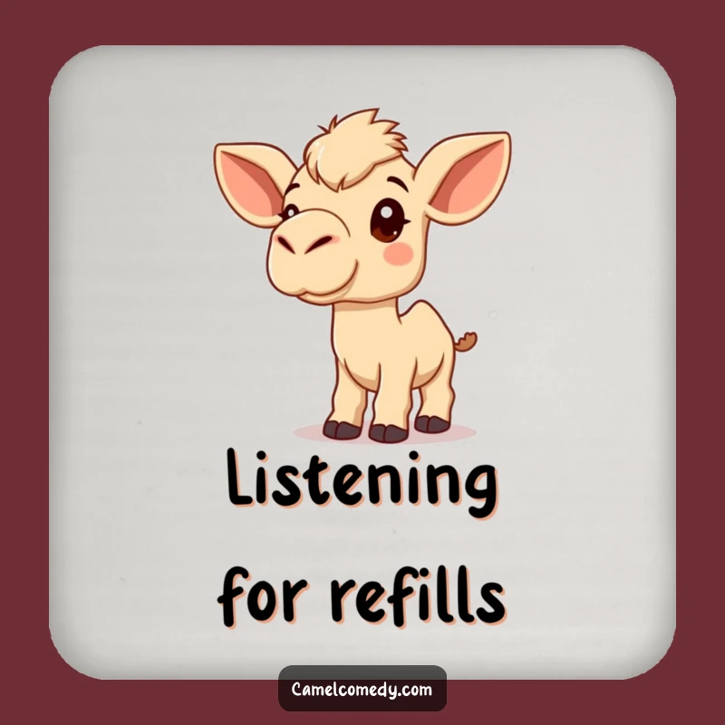 Funny Kawaii Camel Coaster: Listening Camel Drink Protector, Memorable Gift