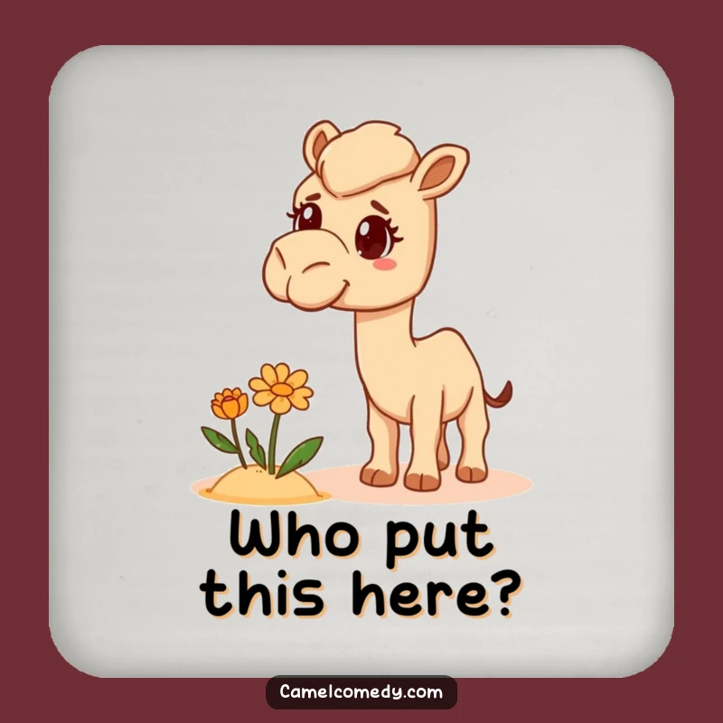 Funny Bewildered Camel Coaster - Surprise Drink Protector, Hilarious Bar Humor Gift