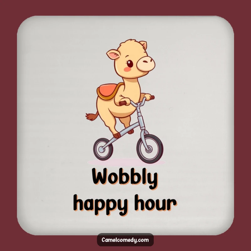 Funny Kawaii Camel Unicycle Drink Coaster: Add Wobbles to Your Surfaces
