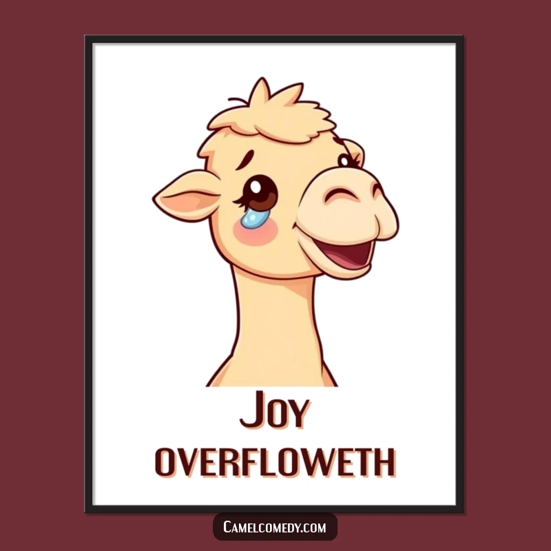 Funny Delighted Camel Poster - Framed Joy for Your Walls