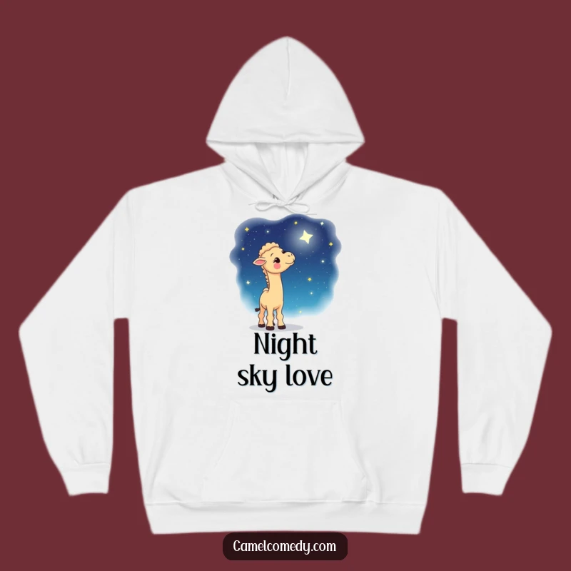 Funny Camel Hoodie: Whimsical Starry Gazer Sweatshirt, Great Gift