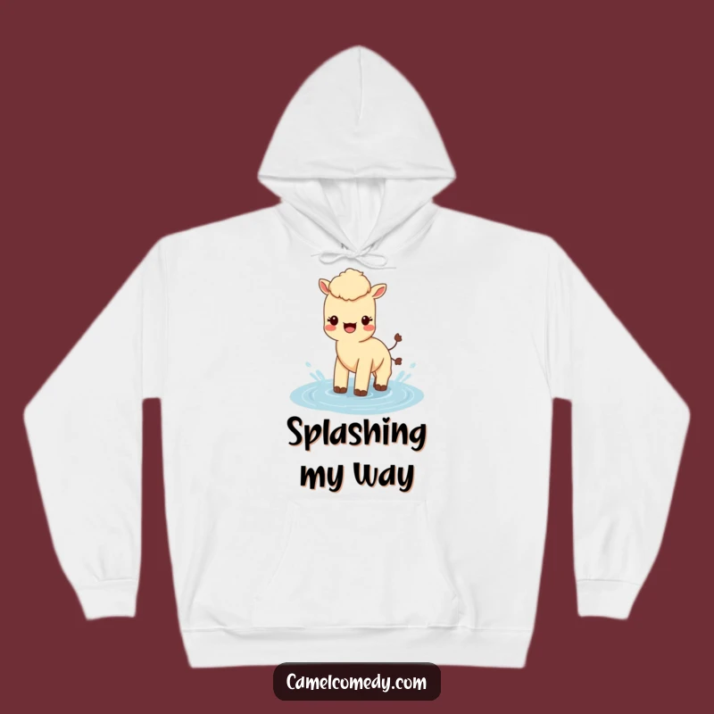 Funny Kawaii Camel Hoodie: Cozy Splashing Camel Sweatshirt, Perfect Gift