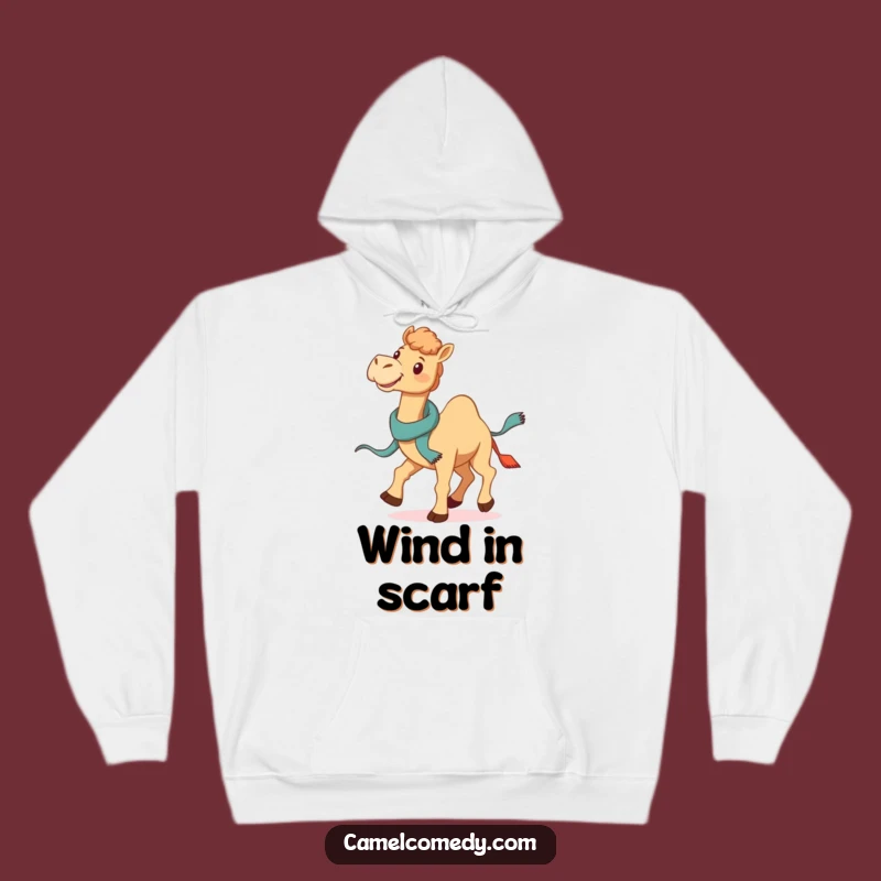 Funny Galloping Camel Hoodie - Cozy Jaunty Scarf Comfort, Hilarious Warmth