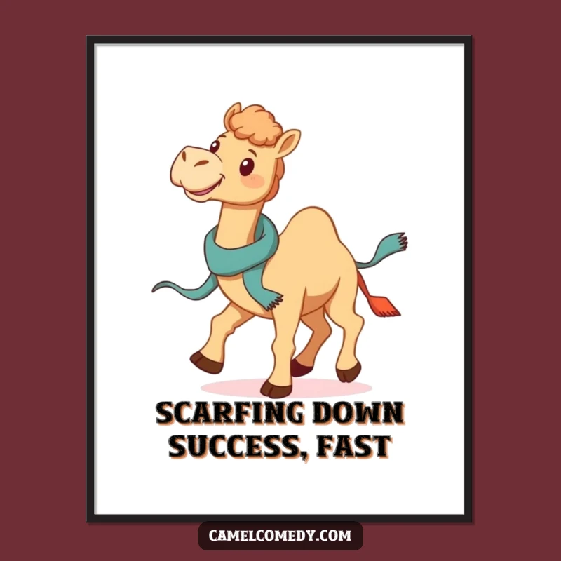 Free Printable Galloping Camel Wall Art: Funny Desert Downloadable Art for Adventurous Decor