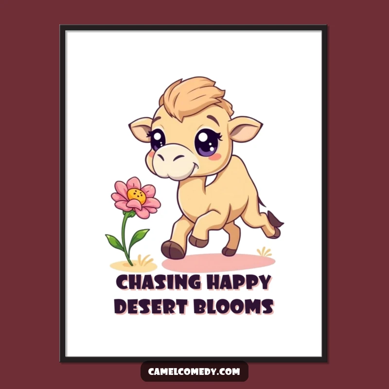 Free Printable Wall Art: Playful Camel Chase, Hilarious Downloadable Art for a Joyful Space