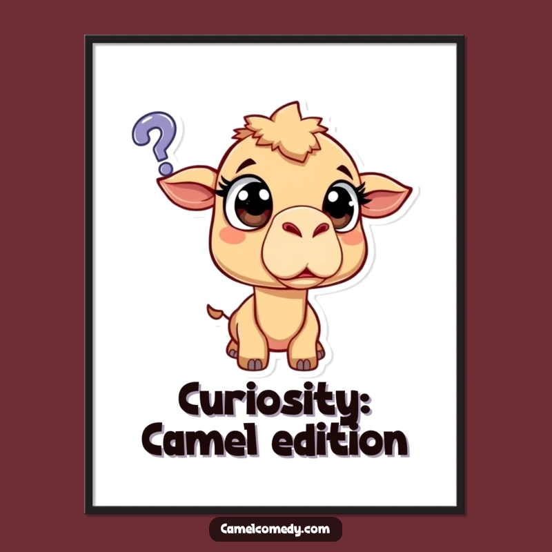 Free Printable Wall Art: Surprised Camel, Funny Downloadable Decor for Whimsical Spaces