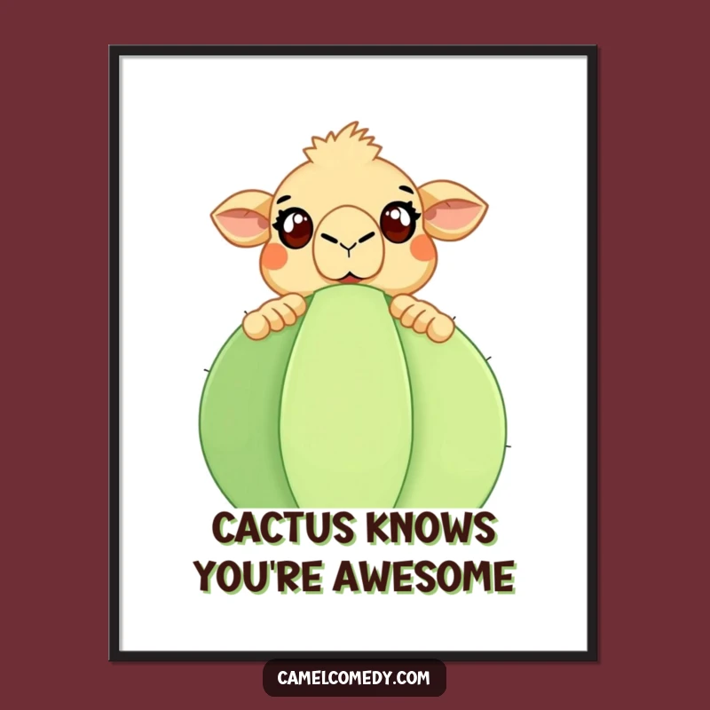 Funny Free Printable Wall Art: Surprised Camel, Quirky Downloadable Decor