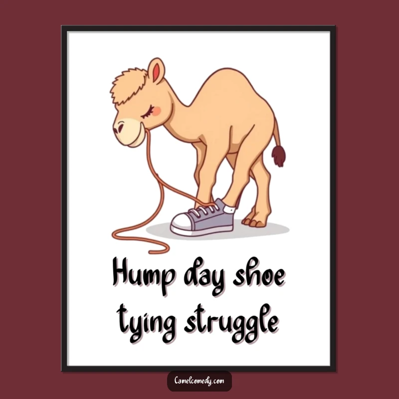 Free Printable Wall Art: Awkward Camel Quirky Downloadable Art