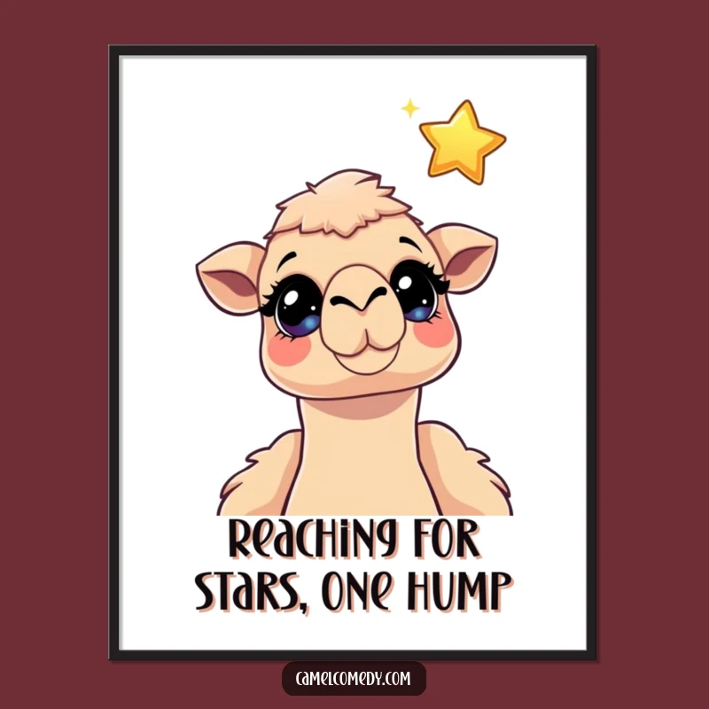 Free Printable Wall Art: Camel & Star, Hilarious Downloadable Decor Gift