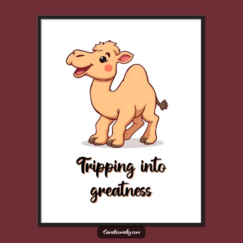 Free Printable Wall Art: Tripping Camel, Hilarious Downloadable Art for a Funny Space