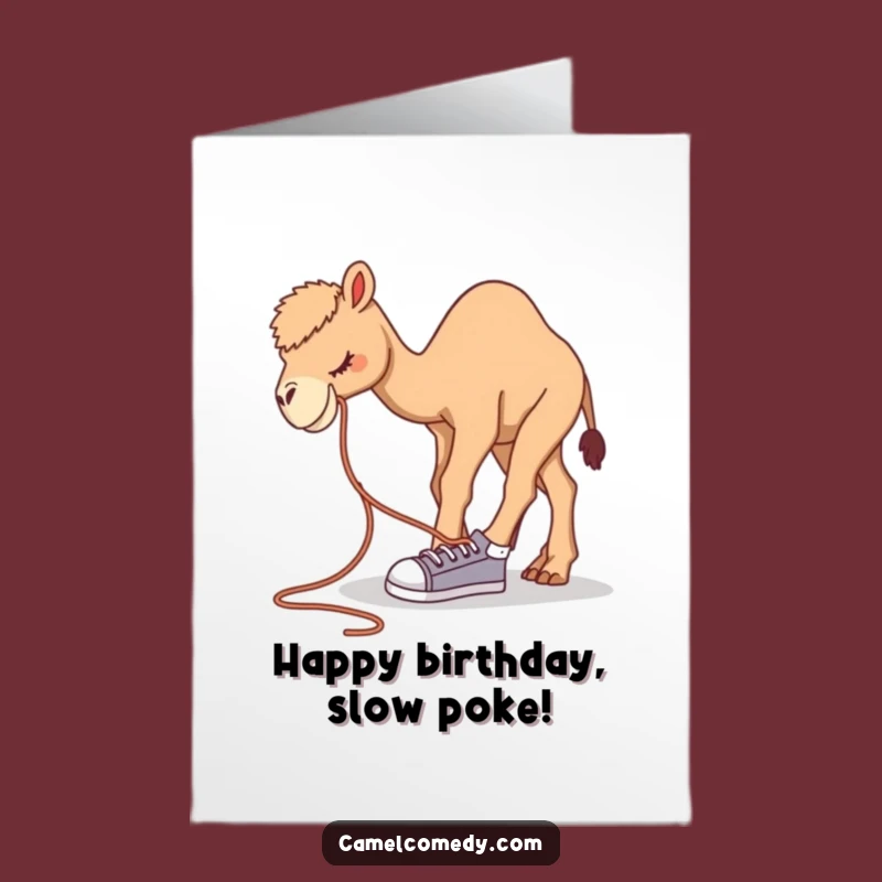Free Printable Birthday Card: Awkward Camel Funny Downloadable Gift