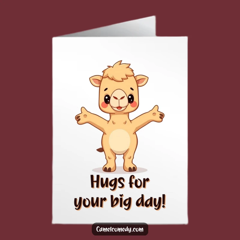 Free Printable Birthday Card: Hugging Camel, Warm Digital Wishes!