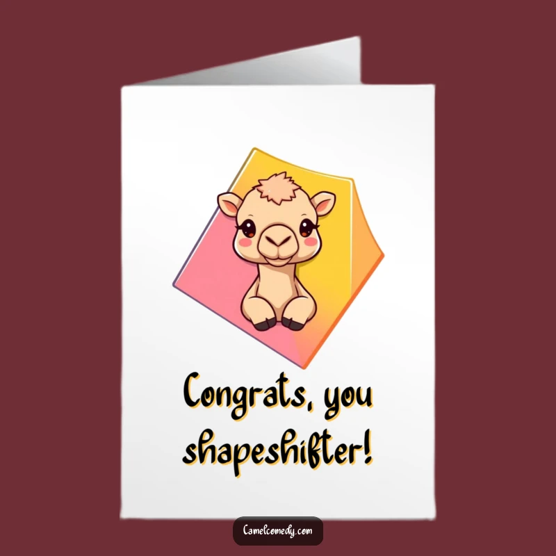 Free Printable Congratulations Card: Peekaboo Camel, Great Downloadable Humorous Gift