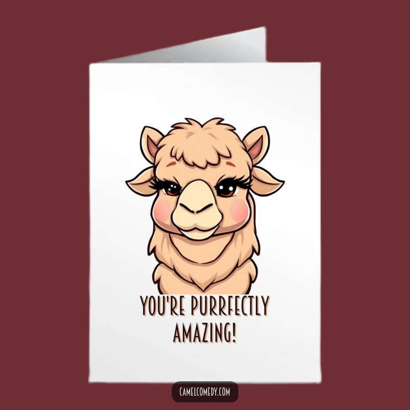 Free Printable Congrats Card: Winking Camel Digital Greeting for Any Win!